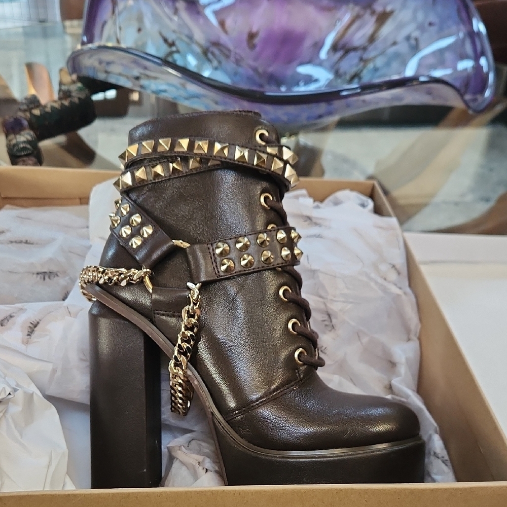 Jessica Simpson Black Studded Heeled Boots
